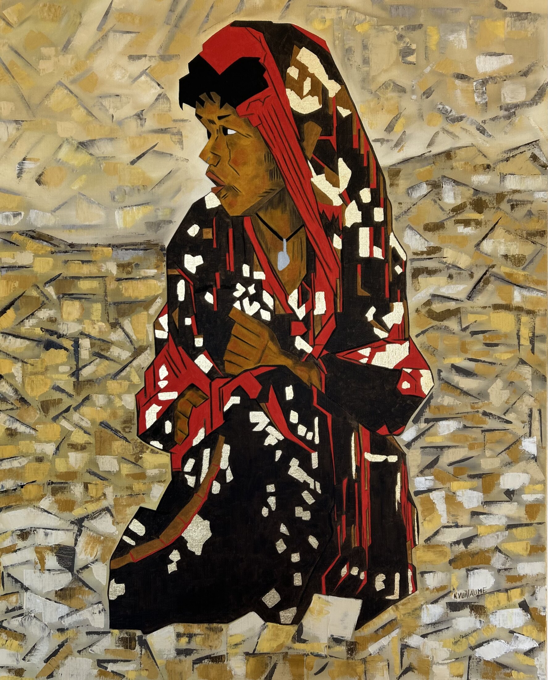 Con su pincel, la pintora Nadia Vuillaume ha fundido la piedra dorada de Jaisalmer y el alma de una niña en una sola materia, para pintar el silencioso legado de las mujeres bajo el sol abrasador.