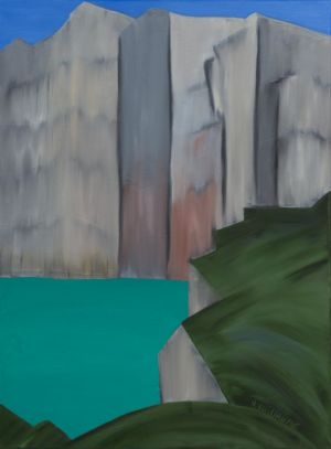 Le tableau d’un paysage intitulé « À ciel ouvert n°3», de l’artiste Nadia Vuillaume, est proposé à la vente à bas prix, rendant l’art accessible à tous.
