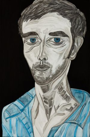 Ce portrait d’un jeune homme au fusain et lavis, de l’artiste peintre Nadia Vuillaume, met en lumière l’inquiétude de la jeunesse face à l’avenir.