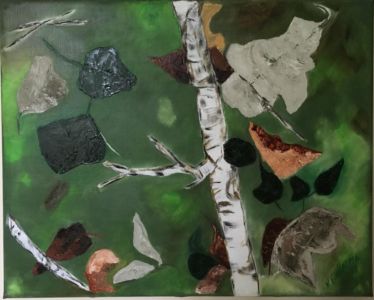 Ce petit tableau intitulé « Sous-Bois Au Lierre » de l’artiste Nadia Vuillaume vous est proposé à prix bas rendant l’art accessible pour tous.